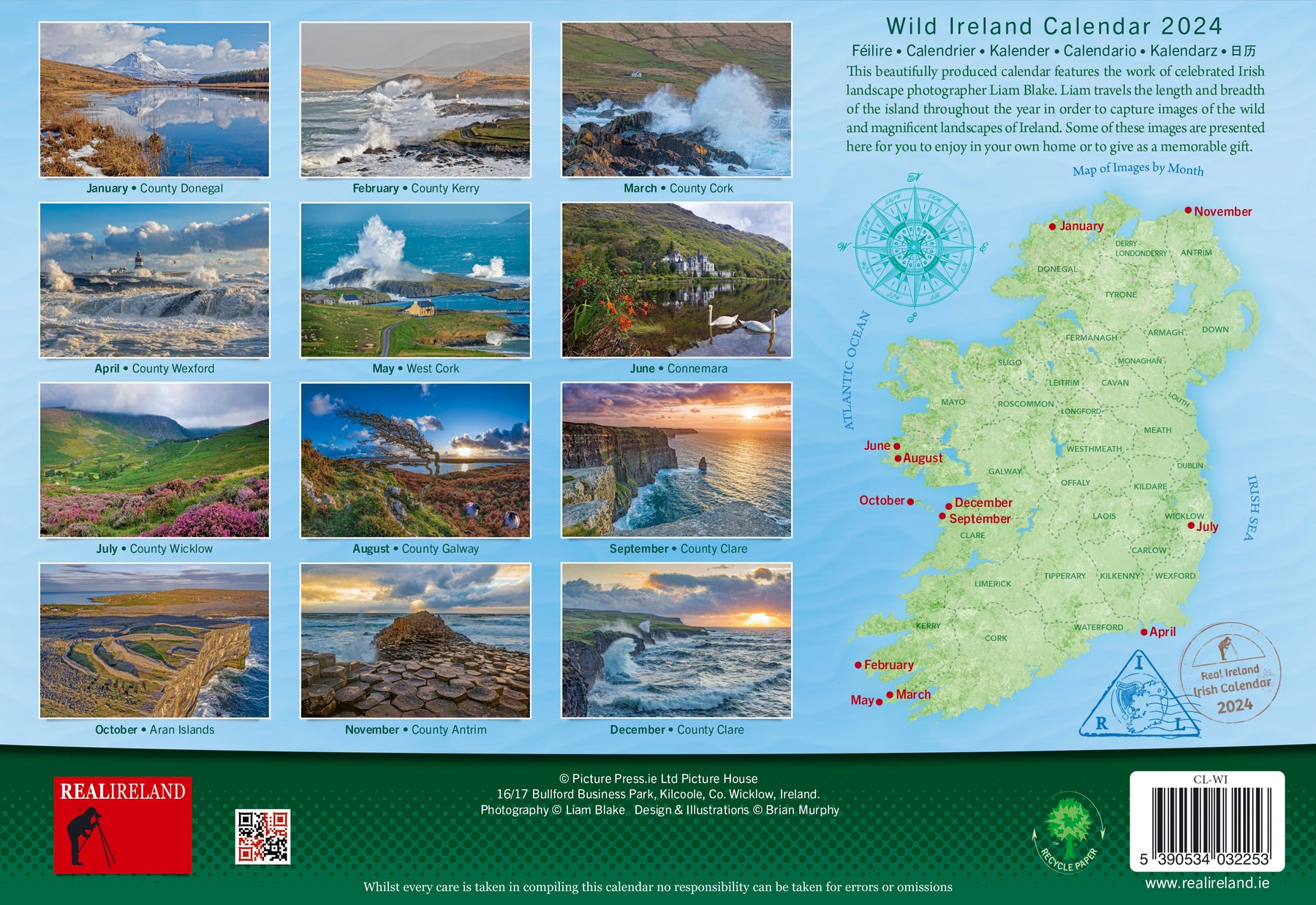 Wild Ireland Calendar 2025 Irish Calendars